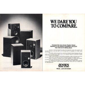 1981 Jensen System Series Home Stereo Speakers 2 Page Vintage Print Ad Wall Art